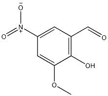 2-羟基-3-甲氧基-5-硝基苯甲醛结构式