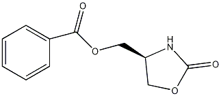 (R)-(+)-4-(羟甲基)-2-噁唑烷酮苯酸结构式