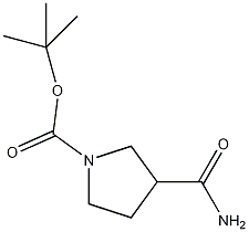 3-(氨基羰基)吡咯烷-2-羧酸叔丁酯结构式