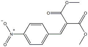 二甲基(4-硝基苯亚甲基)丙二酸结构式