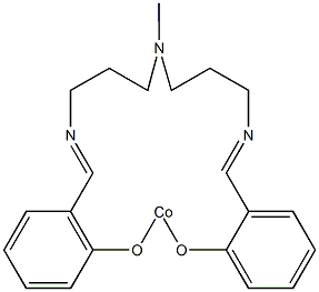 二(亚水杨基亚胺酸根-3-丙基)甲基氨基钴(II)结构式