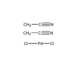 双(乙腈)-氯化钯(Ⅱ)结构式