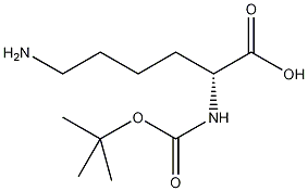 N-(叔丁氧基羰基)-D-赖氨酸结构式