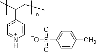 聚(4-乙烯基吡啶对甲苯磺酸盐)结构式