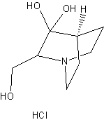 2-亚甲基-3-奎宁环酮盐酸盐二水合物结构式