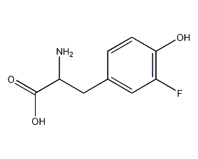 3-氟代-DL-(3-对羟苯基丙氨酸)酪氨酸结构式