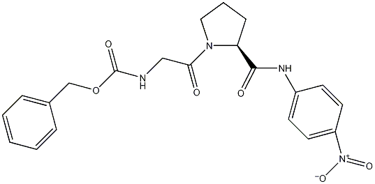 Z-甘氨酰-脯氨酸-对硝基苯胺结构式