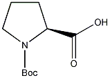 N-叔丁氧羰基-L-脯氨酸结构式