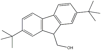 2,7-二叔丁基-9-芴基甲醇结构式