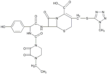 头孢哌酮结构式