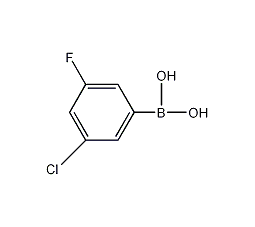 3-氯-5-氟苯硼酸结构式