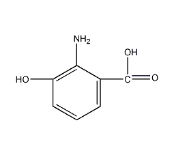 3-羟基-2-氨基苯甲酸结构式