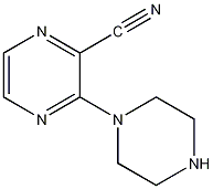 3-Piperazin-1ylpyrazine-2-carbonitrile结构式