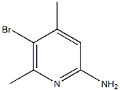 2-氨基-5-溴-4,6-二甲基吡啶结构式
