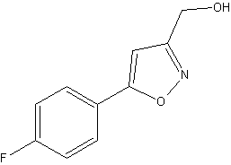 5-(4-氟苯基)异噁唑-3-甲醇结构式