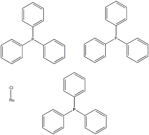 氯代氢三(三苯基膦)钌(II)甲苯加合物结构式