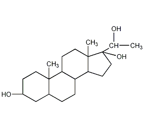 3α,17α,20α-三羟基-5β-孕三醇结构式