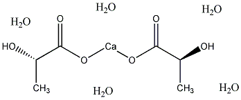 L-乳酸钙五水结构式