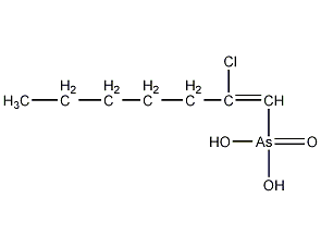 2-氯-1-庚烯基胂酸结构式