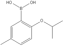 2-异丙氧基-5-甲基苯硼酸结构式