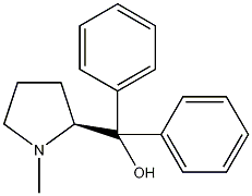 (S)-(+)-2-[羟基(二苯基)甲基]-1-甲基吡咯烷结构式