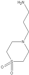 4-(3-氨丙基)硫代吗啉-1,1-二氧化物结构式