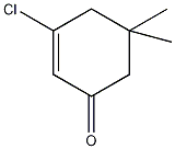 3-氯-5,5-二甲基-2-环乙烯-1-氧结构式