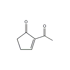 2-乙酰甲基-2-环戊烯酮结构式