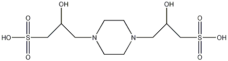 哌嗪-N,N'-双(2-羟基丙烷磺酸)结构式