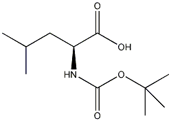 N-叔丁氧基羰基-L-亮氨酸结构式