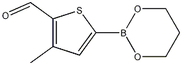 5-甲酸基-4-甲基硫代苯硼酸1,3-丙二醇酯结构式