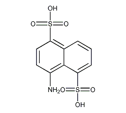 4-氨基萘-1,5-二磺酸结构式