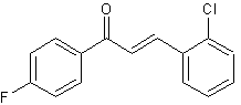 2-氯-4'-氟苯丙烯酰苯结构式