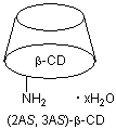 3A-氨基-3A-脱氧-(2AS,3AS)-β-环糊精水合物结构式