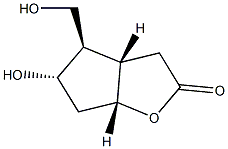 (3aS,4R,5S,6aR)-(+)-六氢-5-羟基-4-(羟甲基)-2H-环戊并[b]呋喃-2-酮结构式