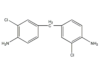 4,4'-亚甲基双(2-氯苯胺)结构式