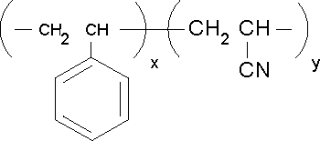 丙烯腈-苯乙烯共聚物结构式