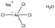 四氯金酸钠(III) 水合物结构式