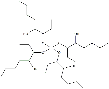 四(2-乙基-1,3-己二醇)合钛结构式