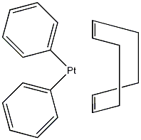 (1,5-环辛二烯)二苯基铂结构式
