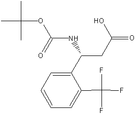 (R)-Boc-2-(三氟甲基)-β-苯丙氨酸结构式