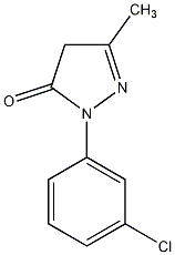 2-(3-氯苯基)-2,4-二氢-5-甲基-3H-吡唑啉-3-酮结构式