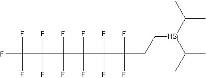 二异丙基(3,3,4,4,5,5,6,6,7,7,8,8,8-十三氟辛基)硅烷结构式