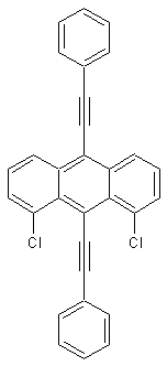 1,8-二氯-9,10-双(苯基乙炔基)蒽结构式