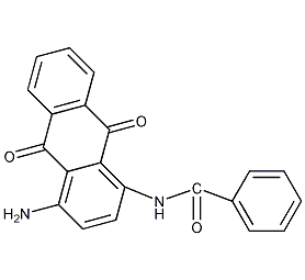 1-氨基-5-苯甲酰胺基蒽醌结构式