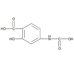 4-乙酰氨基水杨酸结构式