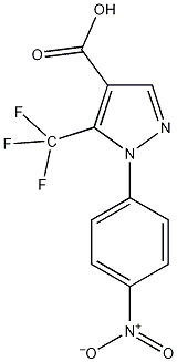1-(4-硝基苯基)-5-(三氟甲基)-1H-吡唑-4-羧酸结构式