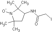 3-(2-碘代乙酰胺基)-2,2,5,5-四甲基-1-吡咯烷基自由基结构式