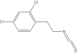 2,4-二氯苯乙基异氰酸酯结构式