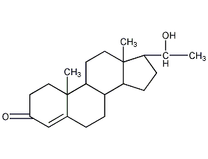 4-孕烷-20-α-醇-3-酮结构式